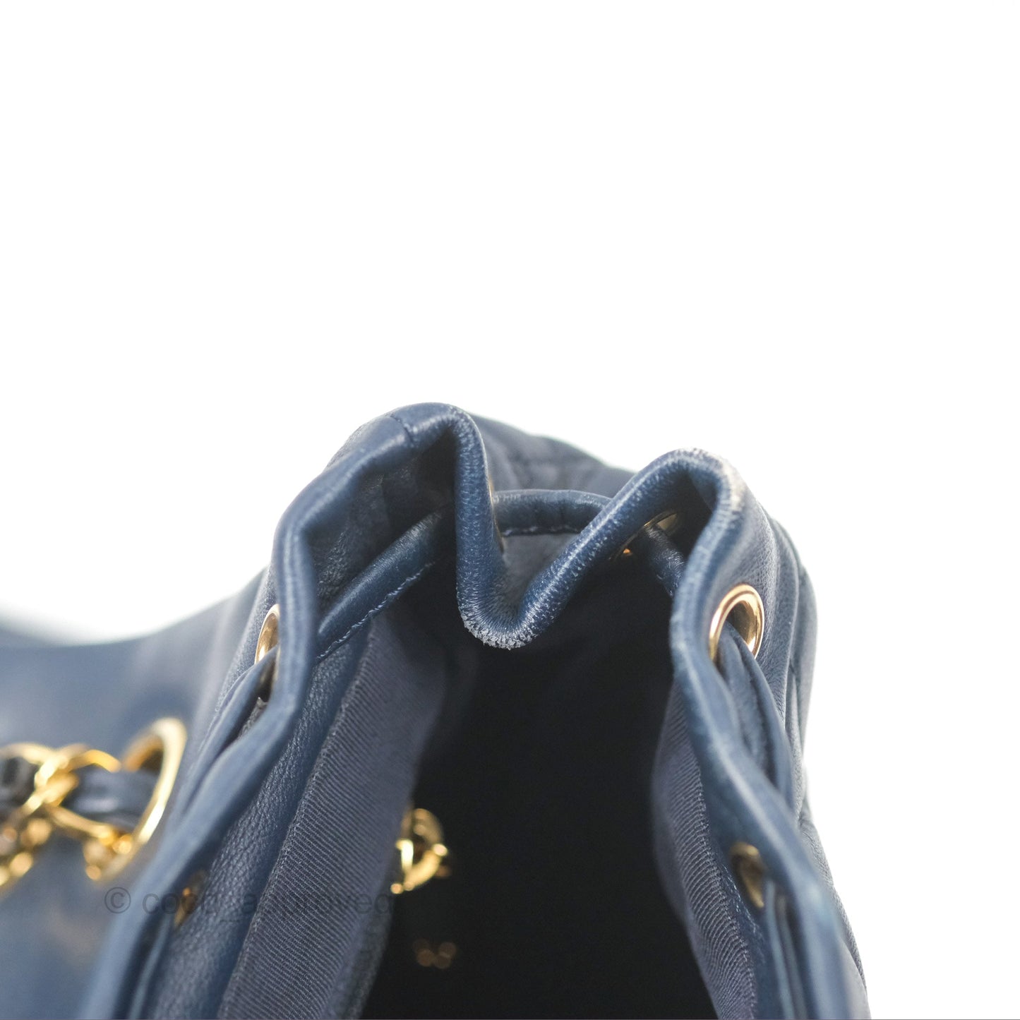 Chanel Mini Navy Calfskin Urban Spirit Backpack ⁣⁣⁣⁣⁣⁣⁣⁣⁣⁣⁣⁣⁣⁣Gold Hardware