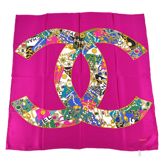 Luxury Chanel Scarf Purple Small New