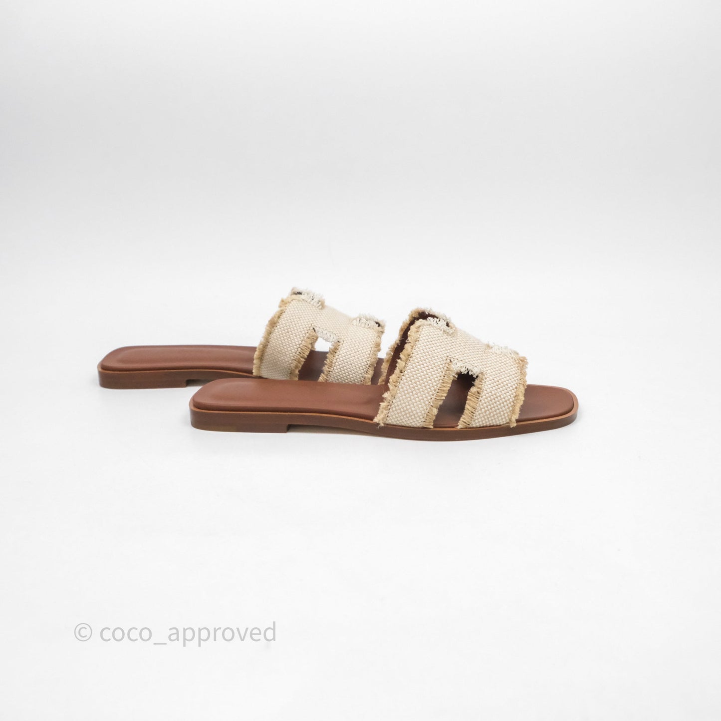 Hermes Oran Sandal Beige Size 36.5