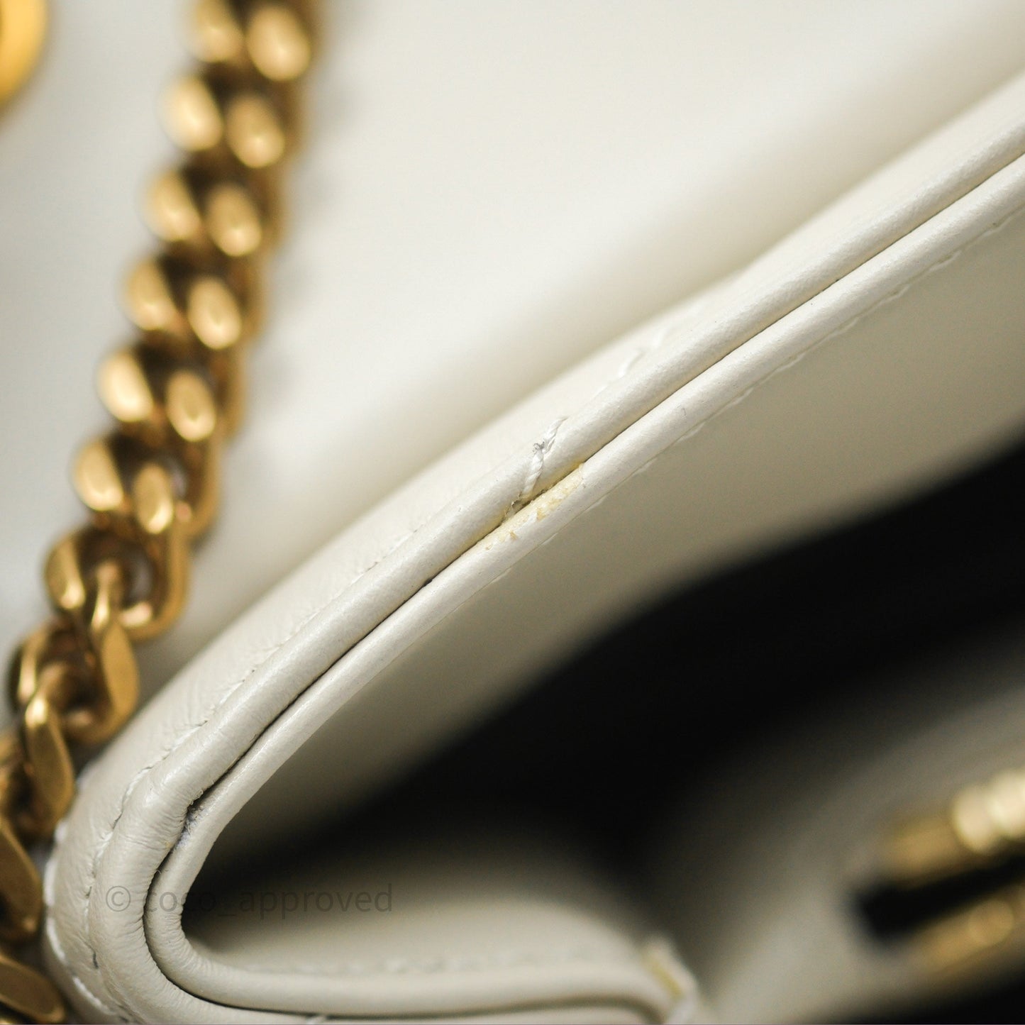 Saint Laurent Loulou Small Flap Bag Beige Calfskin Gold Hardware