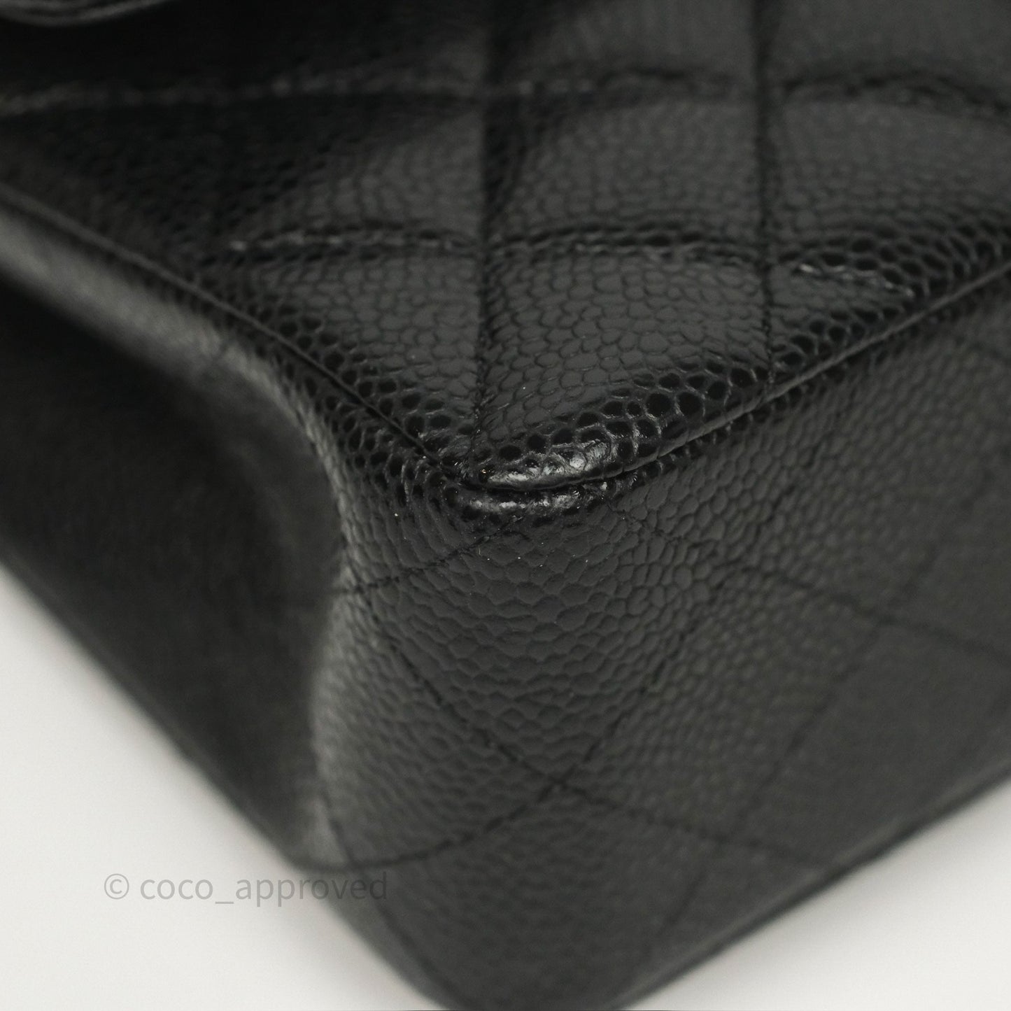 Chanel Small Classic Flap Quilted Black Caviar Silver Hardware