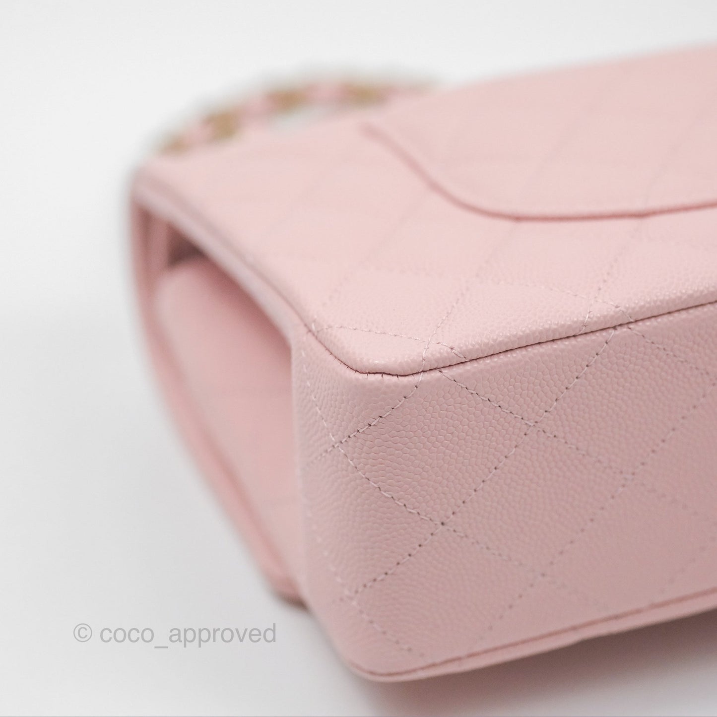 Chanel Medium Classic Flap Quilted Pink Caviar Gold Hardware