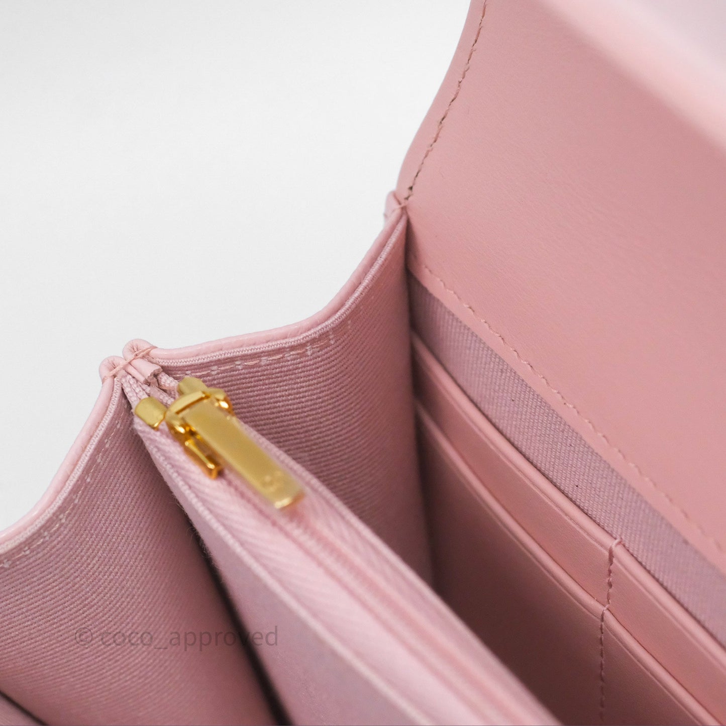 Chanel Clutch with Chain Caviar Pink Gold Hardware