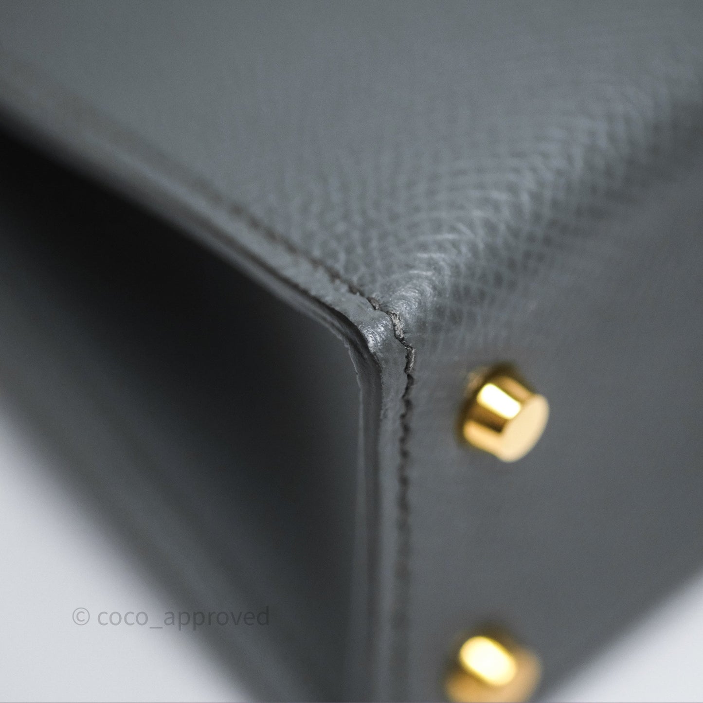 Hermès Mini Kelly II Vert Amande 63 Epsom Gold Hardware