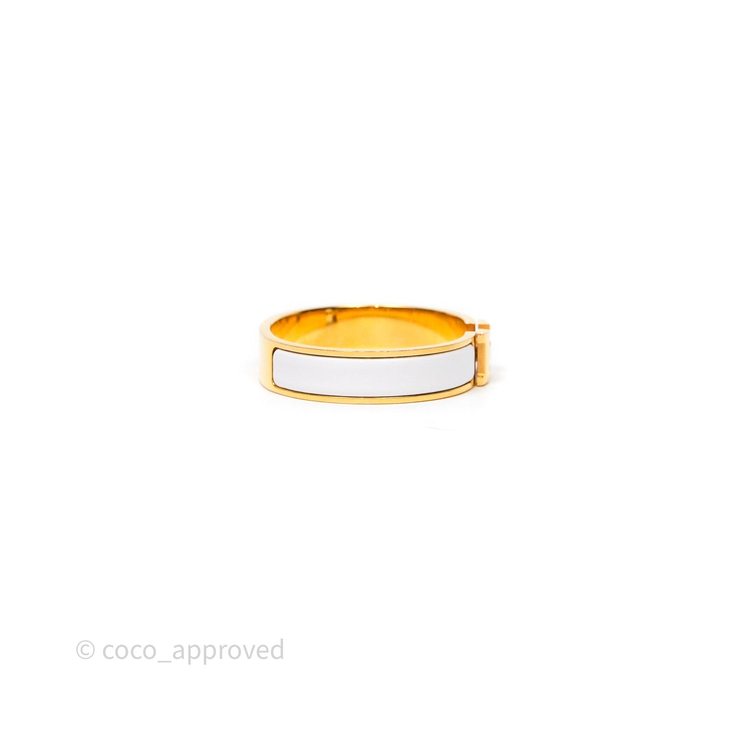 Hermès Clic H Bracelet White Gold Hardware PM