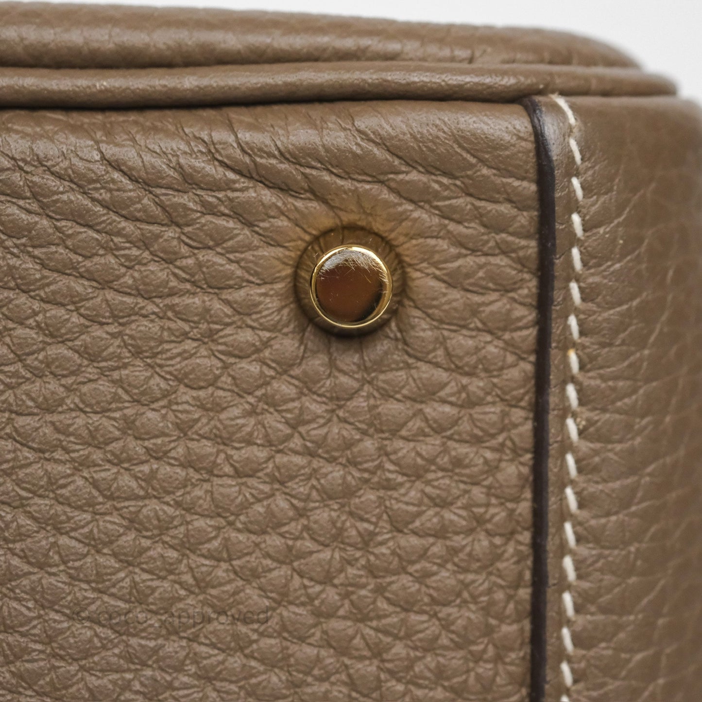 Hermès Mini Lindy 20 Etoupe 18 Clemence Gold Hardware
