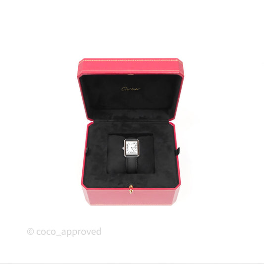 Cartier Tank Solo Watch Small Model Steel Black