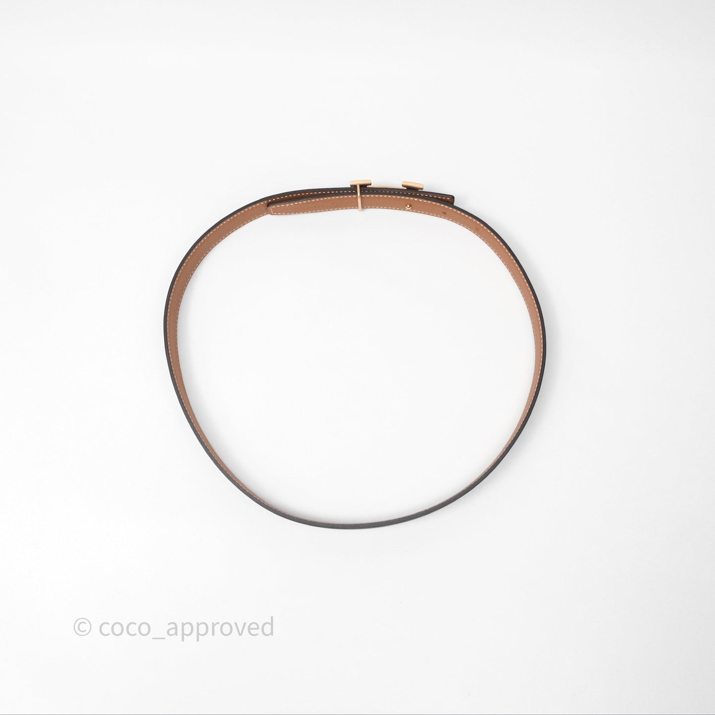 Hermès H Belt Buckle & Reversible Strap Noir/Gold Rose Gold Hardware