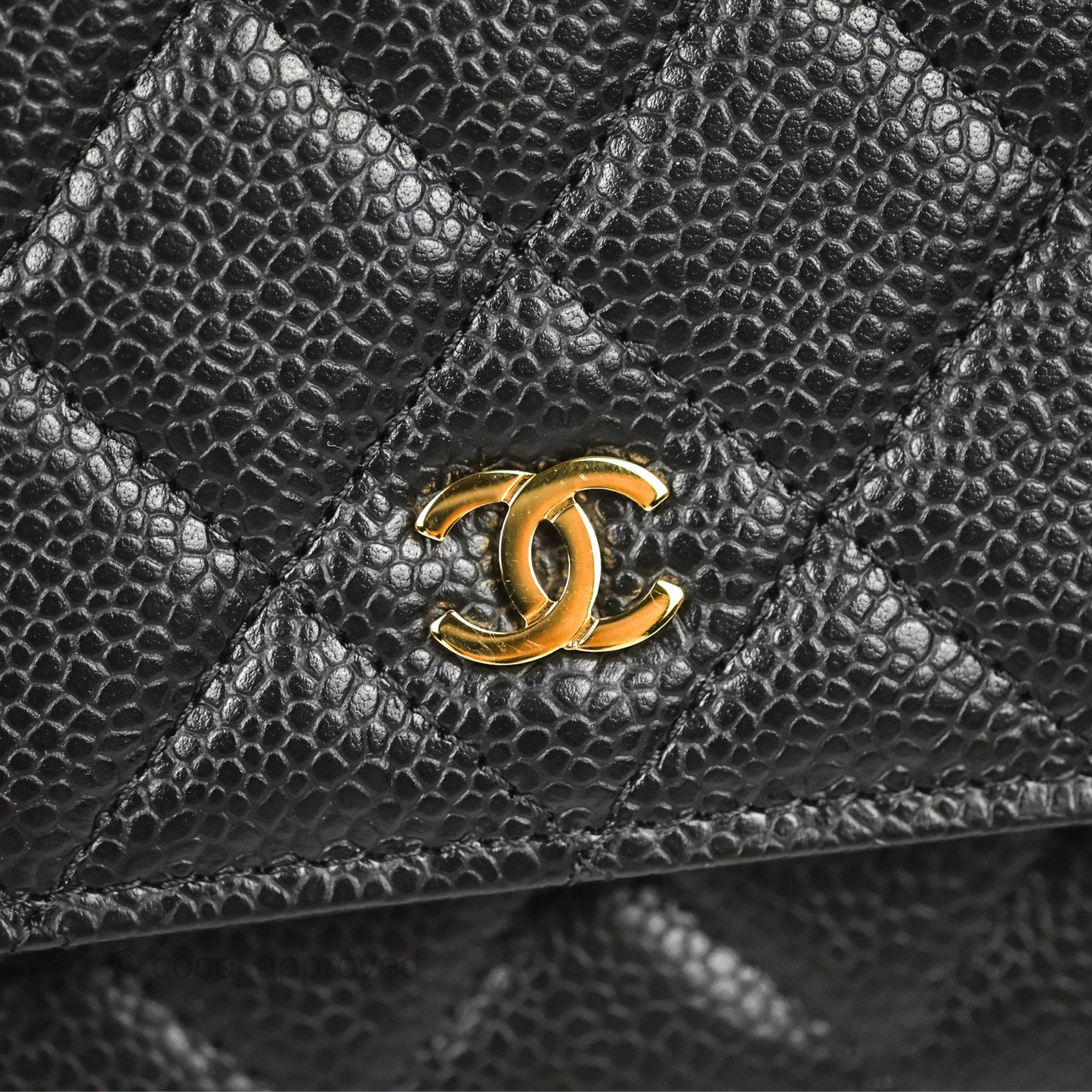 Chanel Quilted WOC Black Caviar Gold Hardware