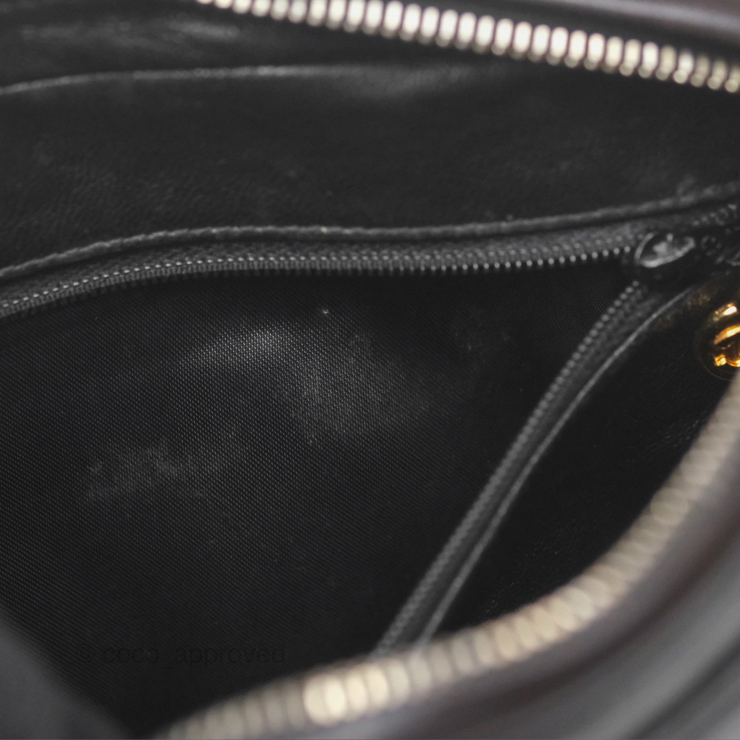 Chanel Vintage Small Camera Bag Black Lambskin Gold Hardware