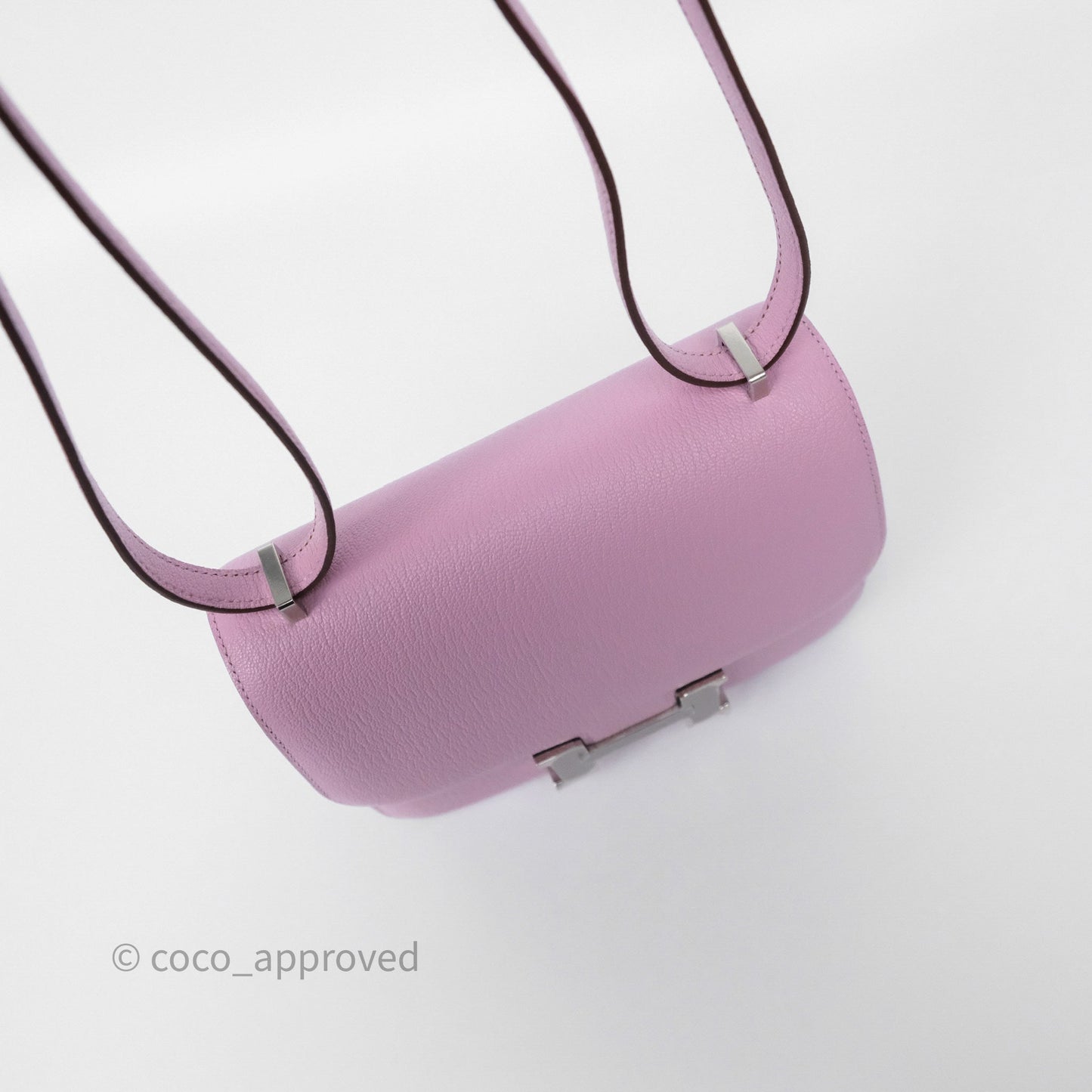 Hermès Constance Mini 18cm Mauve Sylvestre X9 Chevre Mysore Palladium Hardware
