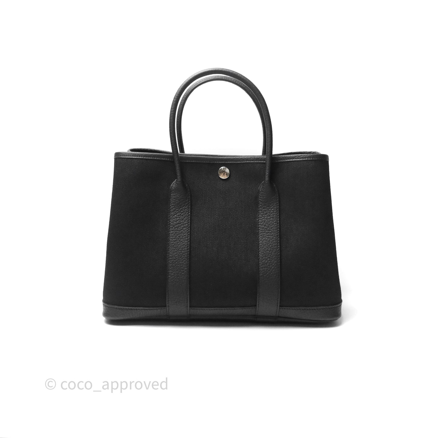 Hermès Garden Party 30 Canvas Noir 89 Black