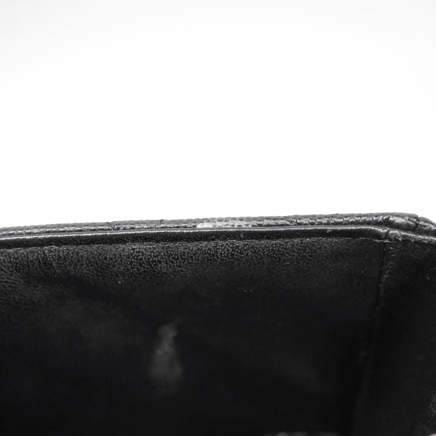 Chanel Mini Square Quilted Black Caviar Silver Hardware