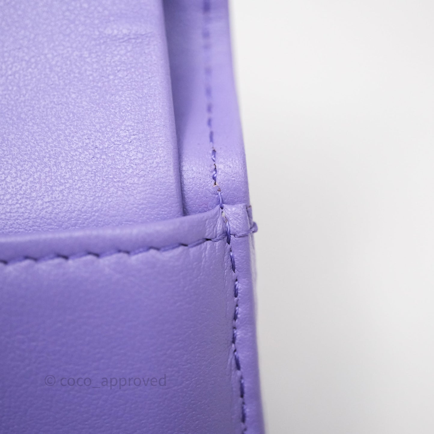 Chanel Classic Flap Wallet Purple Caviar Gold Hardware⁣ 20S