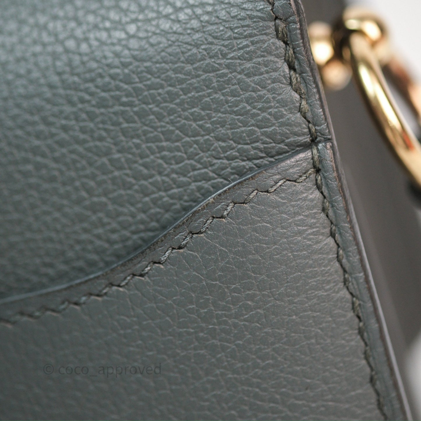 Hermès Roulis Mini 18 Vert Amancde 63 Evercolor Gold Hardware