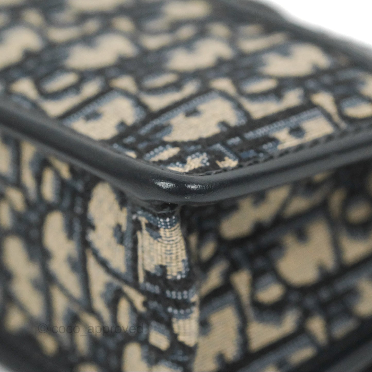 Dior 30 Montaigne East-West Bag With Chain Blue Dior Oblique Jacquard