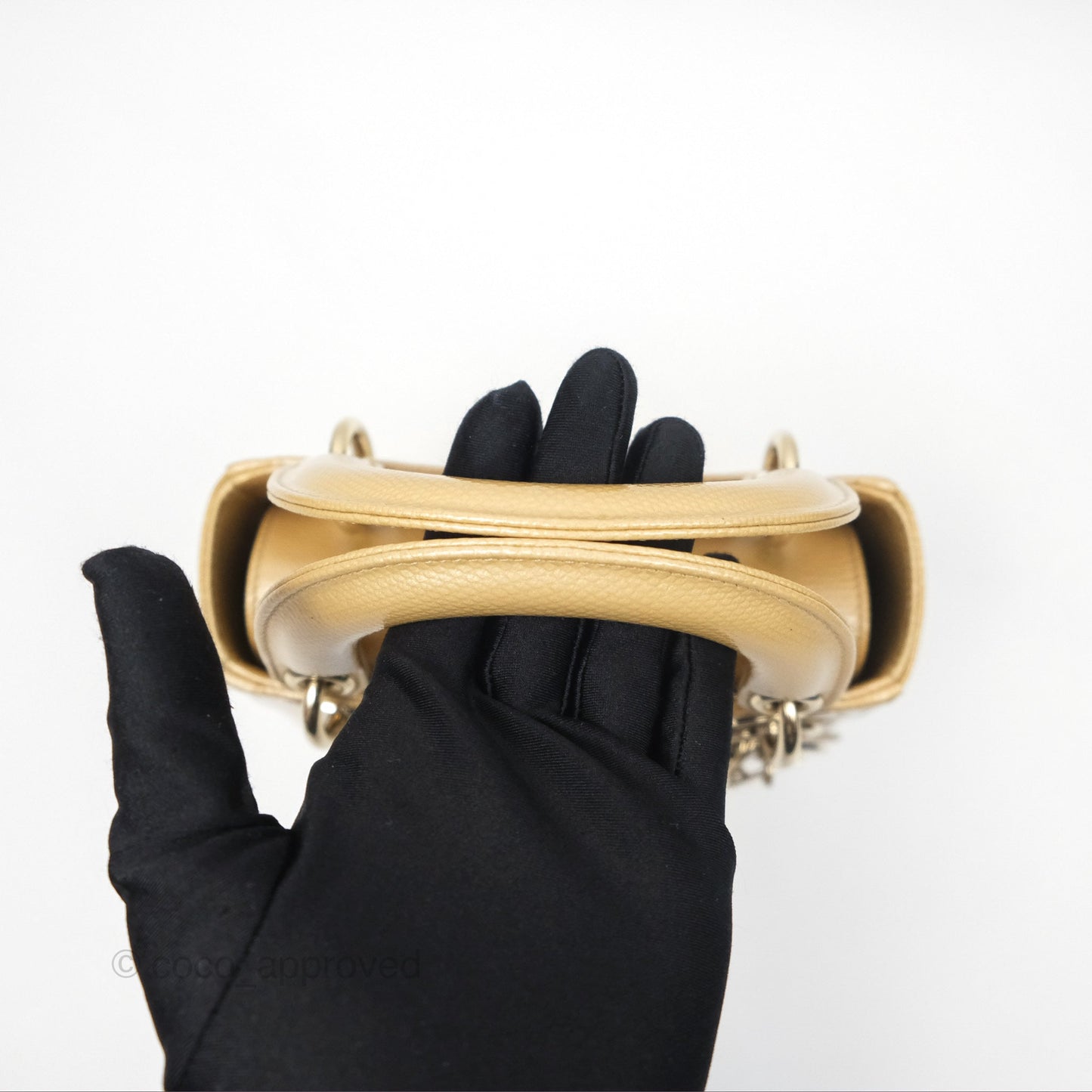 Christian Dior Mini Lady Dior Beige Lizard Gold Hardware