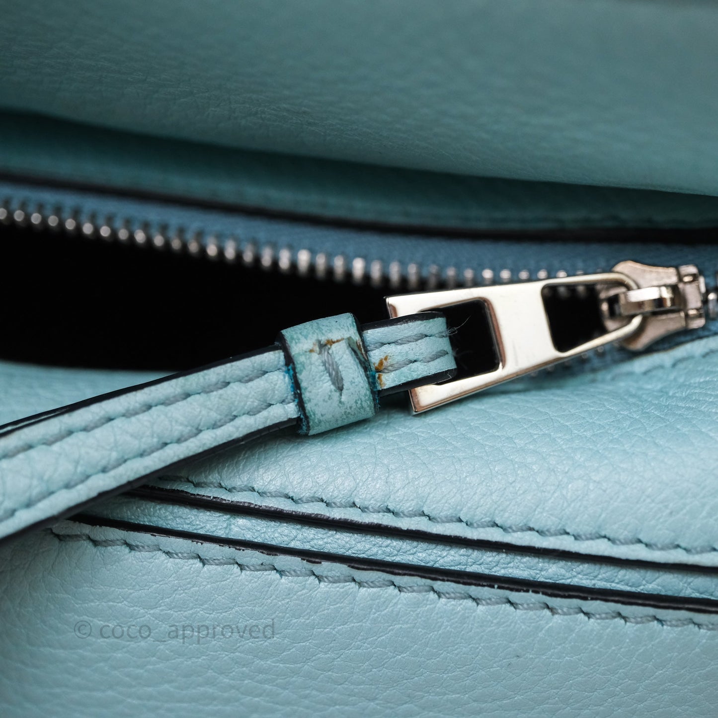 Loewe Mini Puzzle Bag Light Blue Calfskin Silver Hardware