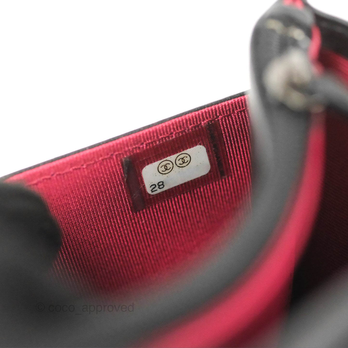Chanel Chevron Wallet on Chain WOC Black Calfskin Gold Hardware