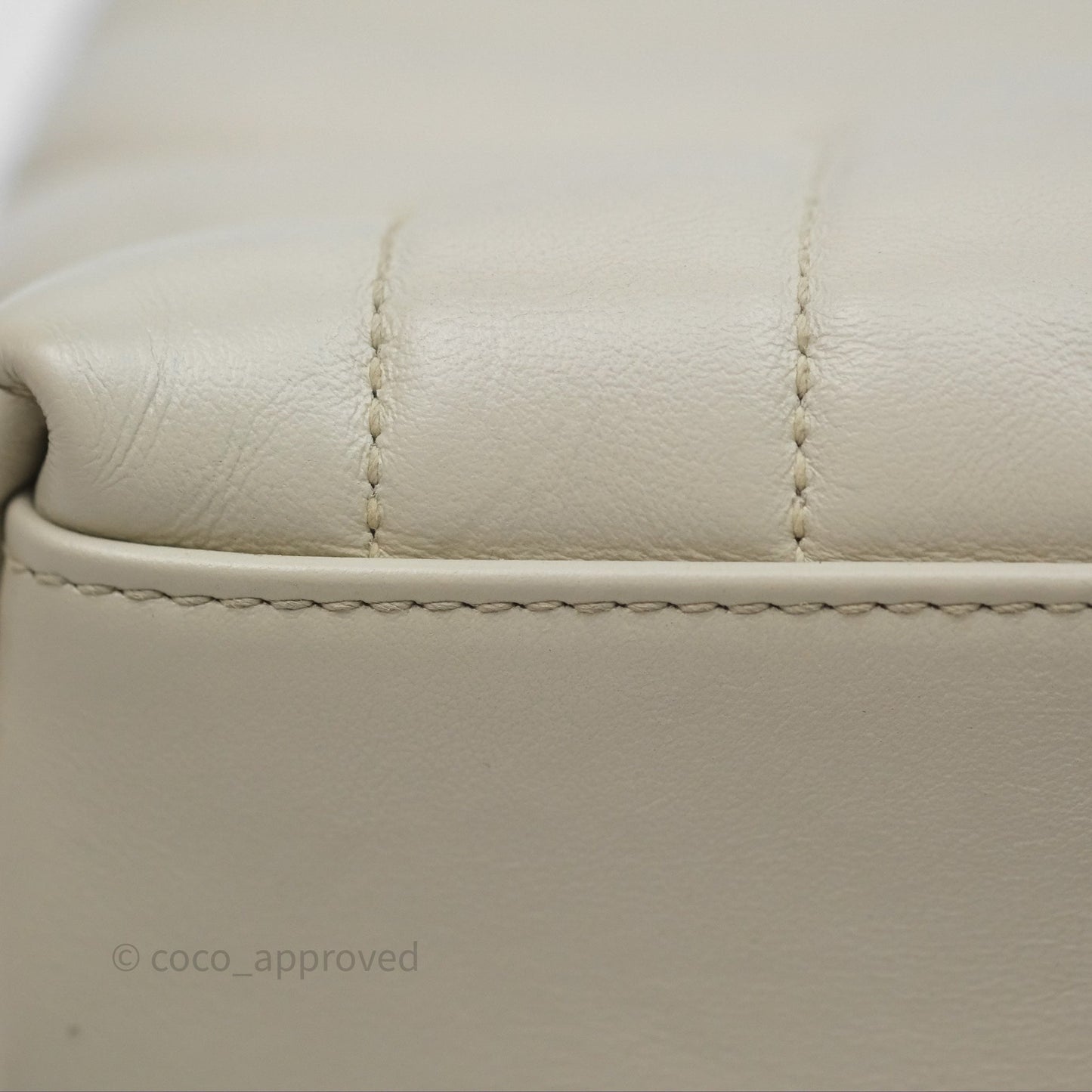 Saint Laurent Loulou Small Flap Bag Ivory Light Beige Gold Hardware