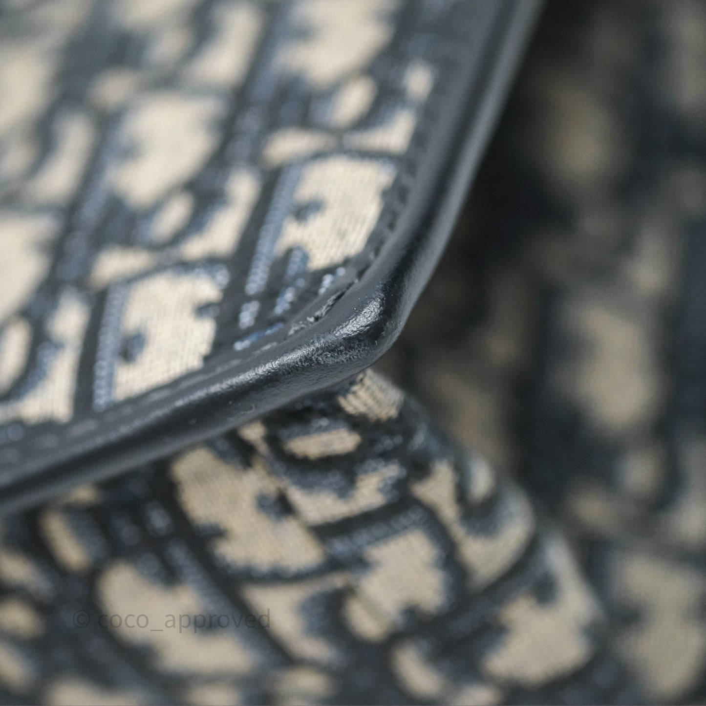 Christian Dior 30 Montaigne with Chain Blue Dior Oblique Jacquard