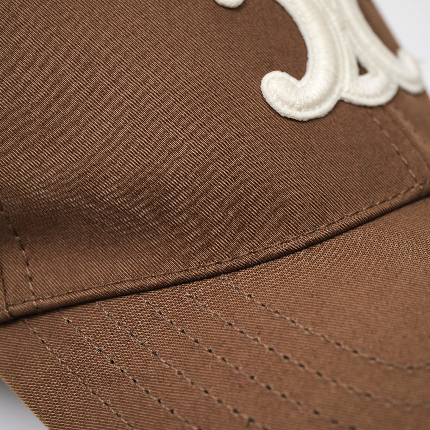 Celine Casquette Baseball Triomphe Cap Brown Size M