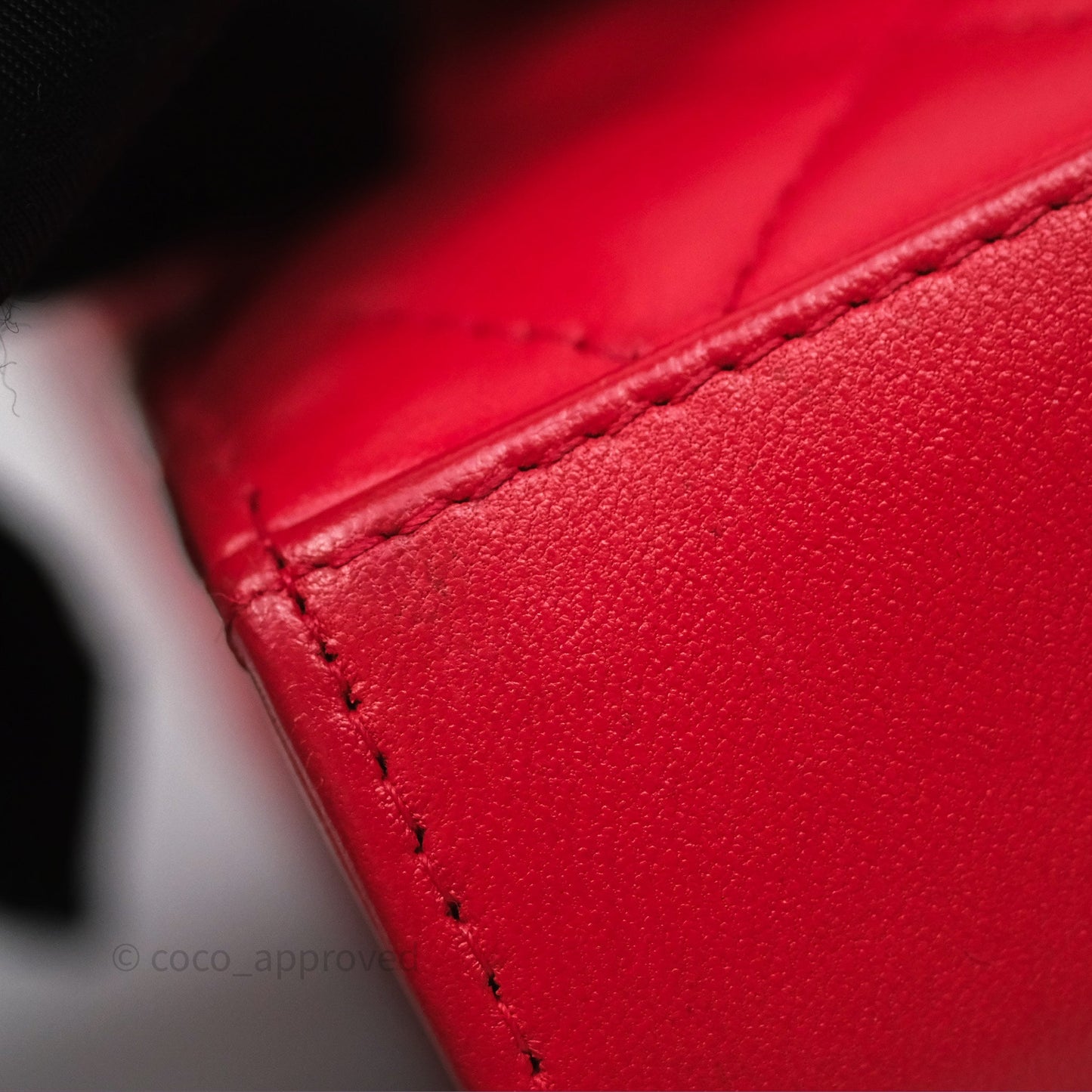 Chanel Mini Quilted Trendy CC Clutch With Chain Red Lambskin Gold Hardware