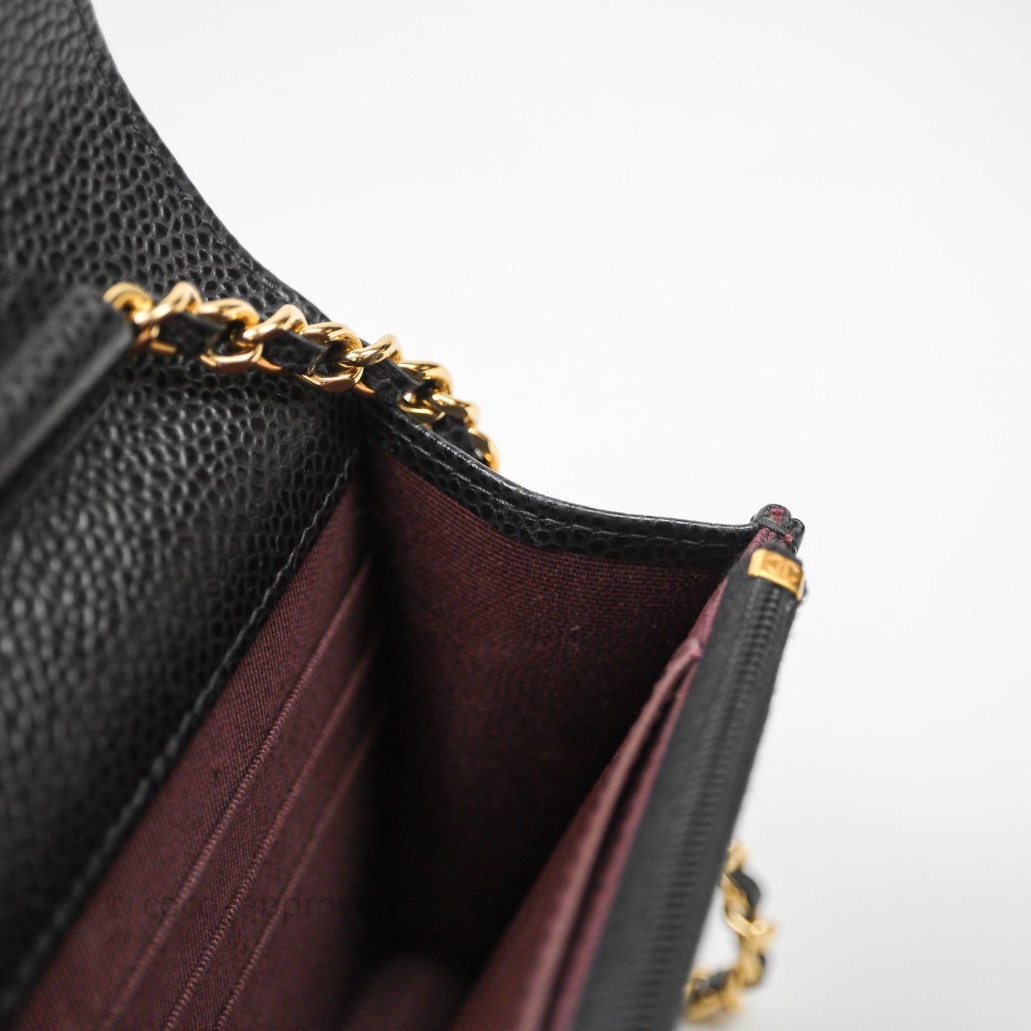 Chanel Quilted WOC Black Caviar Gold Hardware