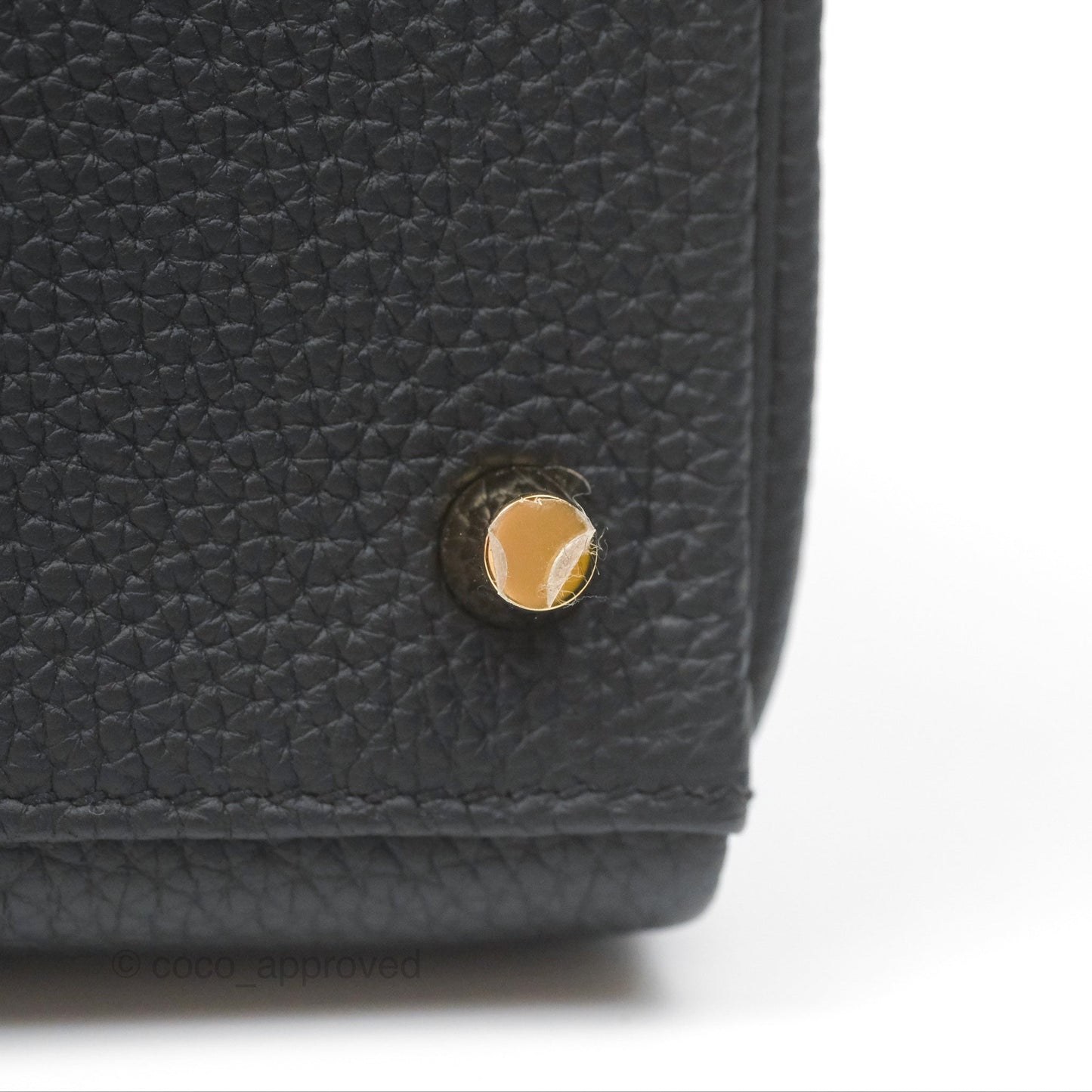 Hermès Retourne Kelly 28 Black Noir 89 Togo Gold Hardware