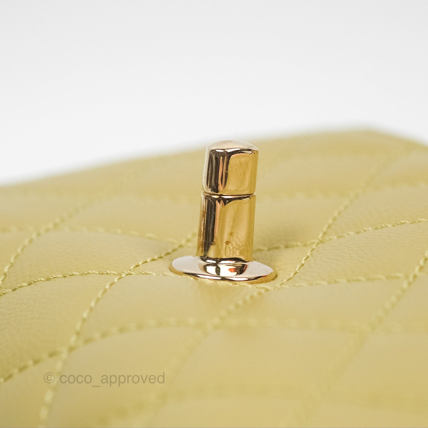 Chanel Quilted Mini Coco Handle Caviar Olive Green Gold Hardware