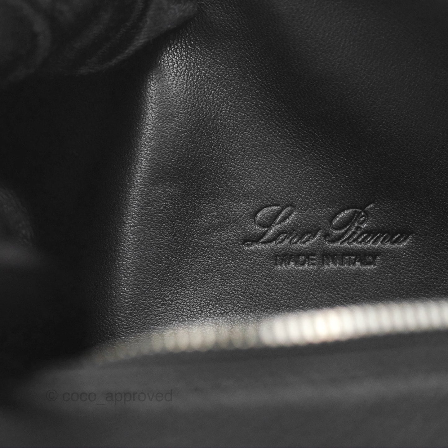 Loro Piana Extra Pocket L19 Black Grained Calfskin