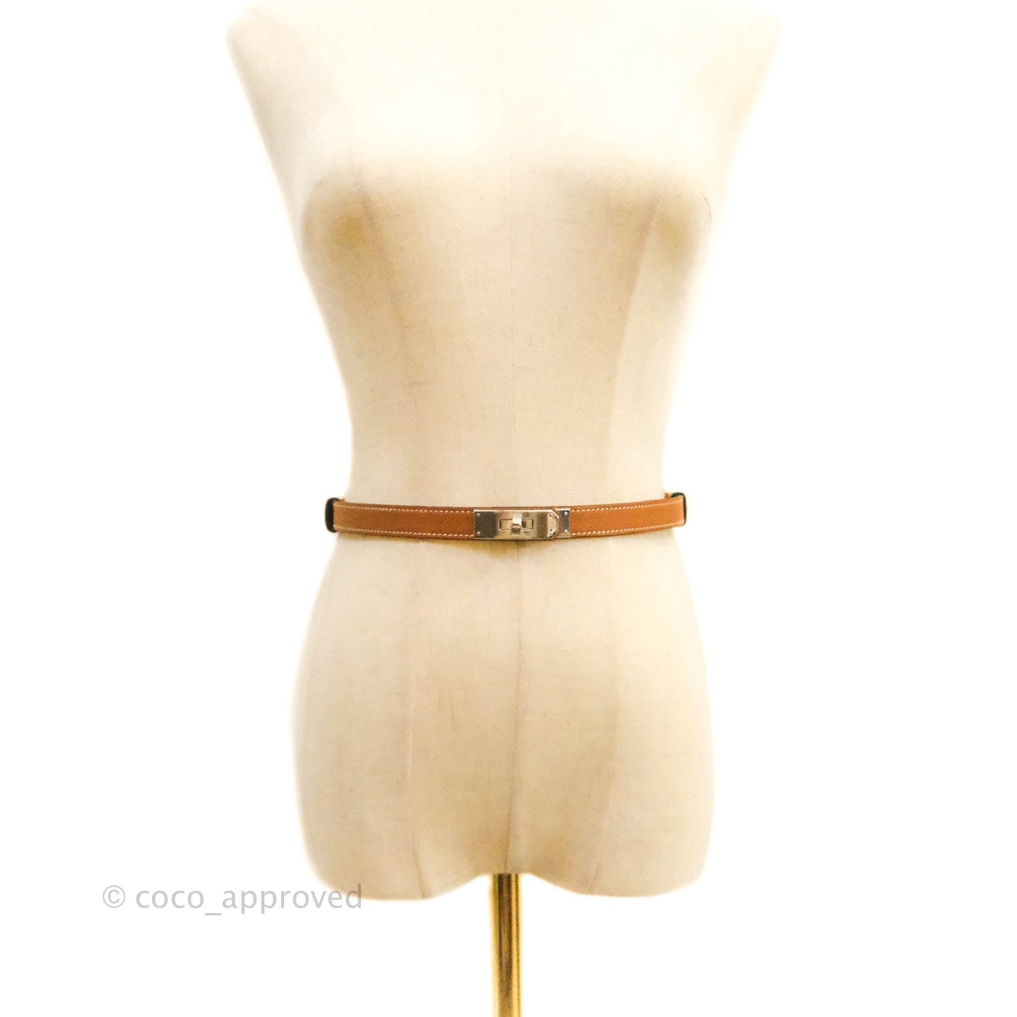 Hermès Epsom Kelly Buckle Belt Palladium Hardware