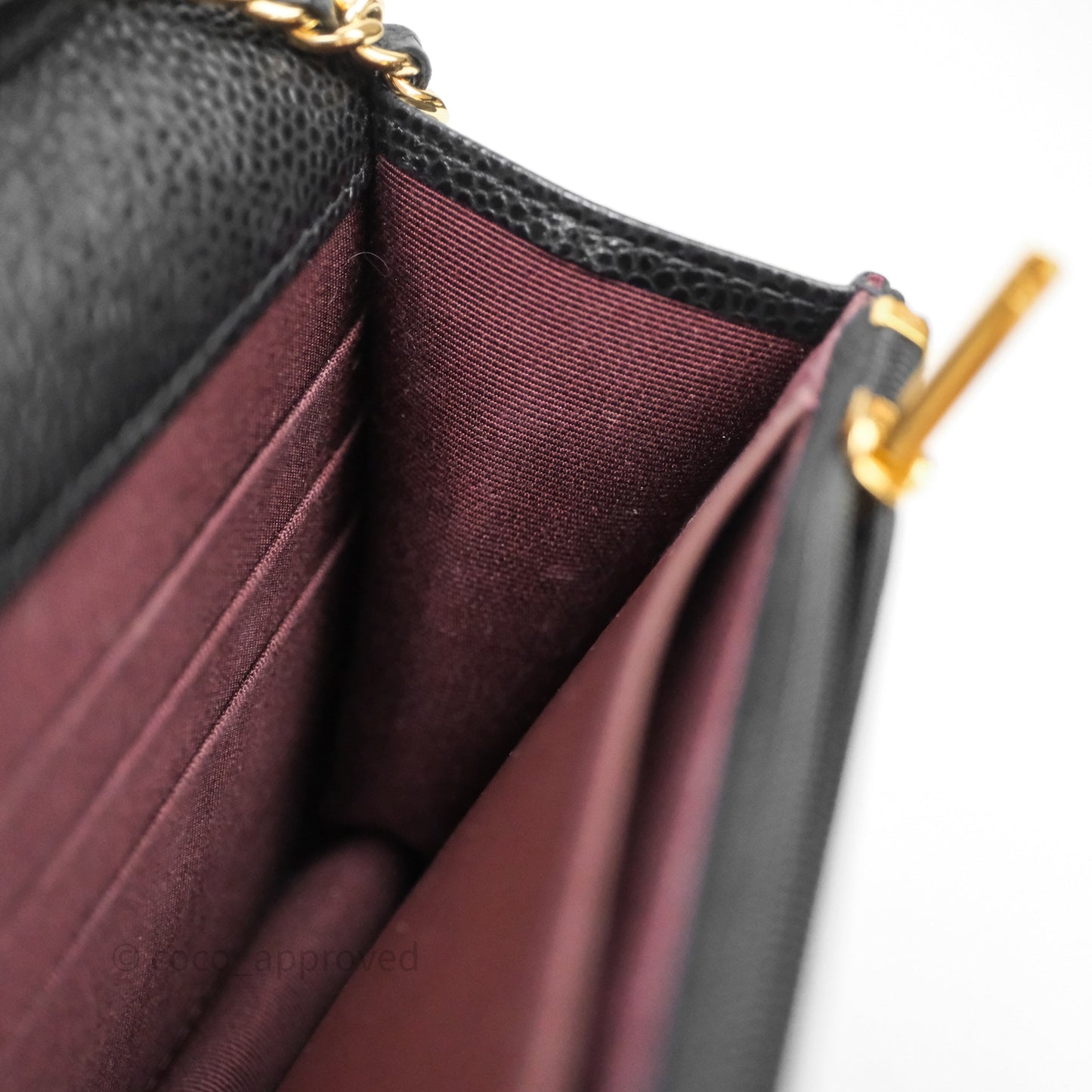 Chanel Quilted WOC Black Caviar Gold Hardware