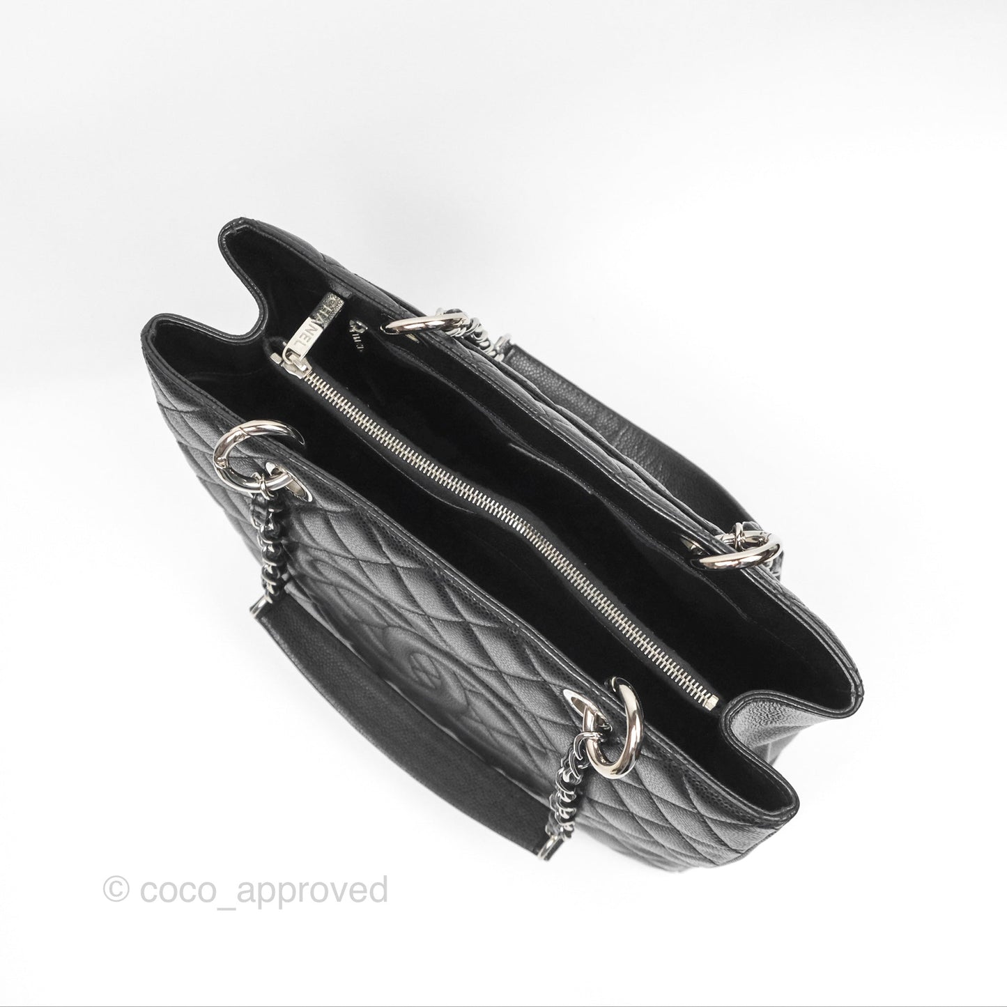 Chanel GST Black Caviar Silver Hardware