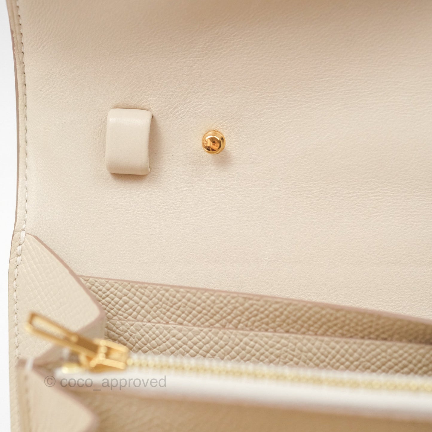 Hermès Constance Long To Go Wallet Craie 10 Epsom Gold Hardware