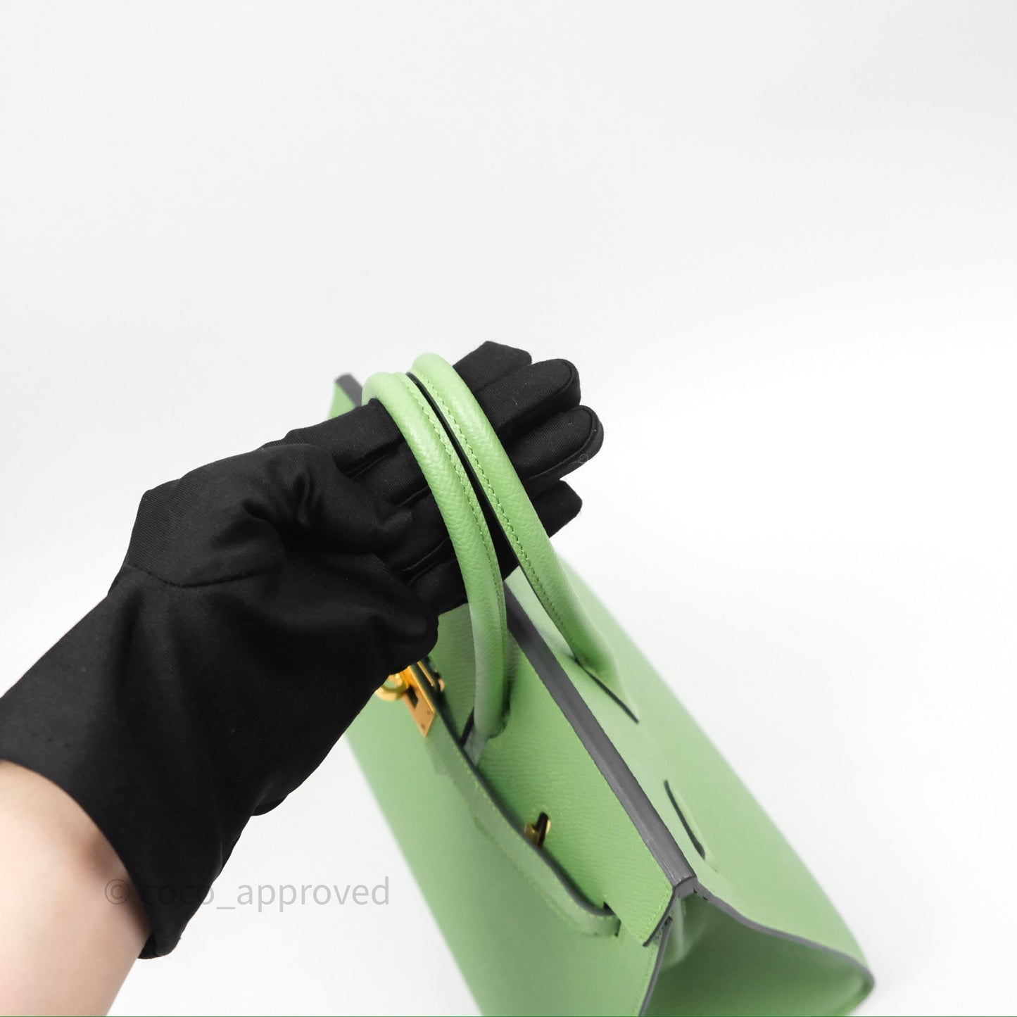 Hermès Birkin 25 Sellier Vert Criquet 3I Epsom Gold Hardware