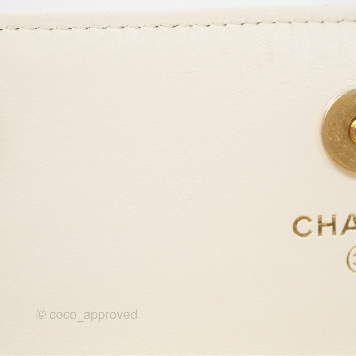 Chanel 19 Clutch With Chain Ivory White Lambskin Mixed Hardware