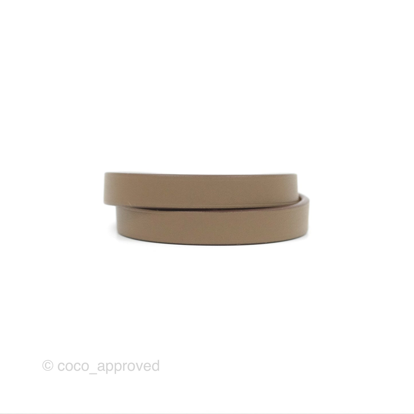 Hermès Mini Kelly Double Tour Bracelet Etoupe Swift Rose Gold Hardware