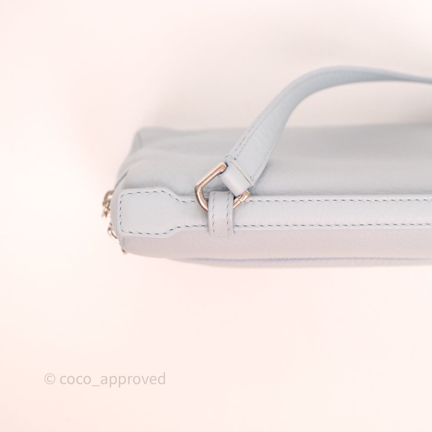 Loro Piana Extra Pocket L19 Light Blue Grained Calfskin