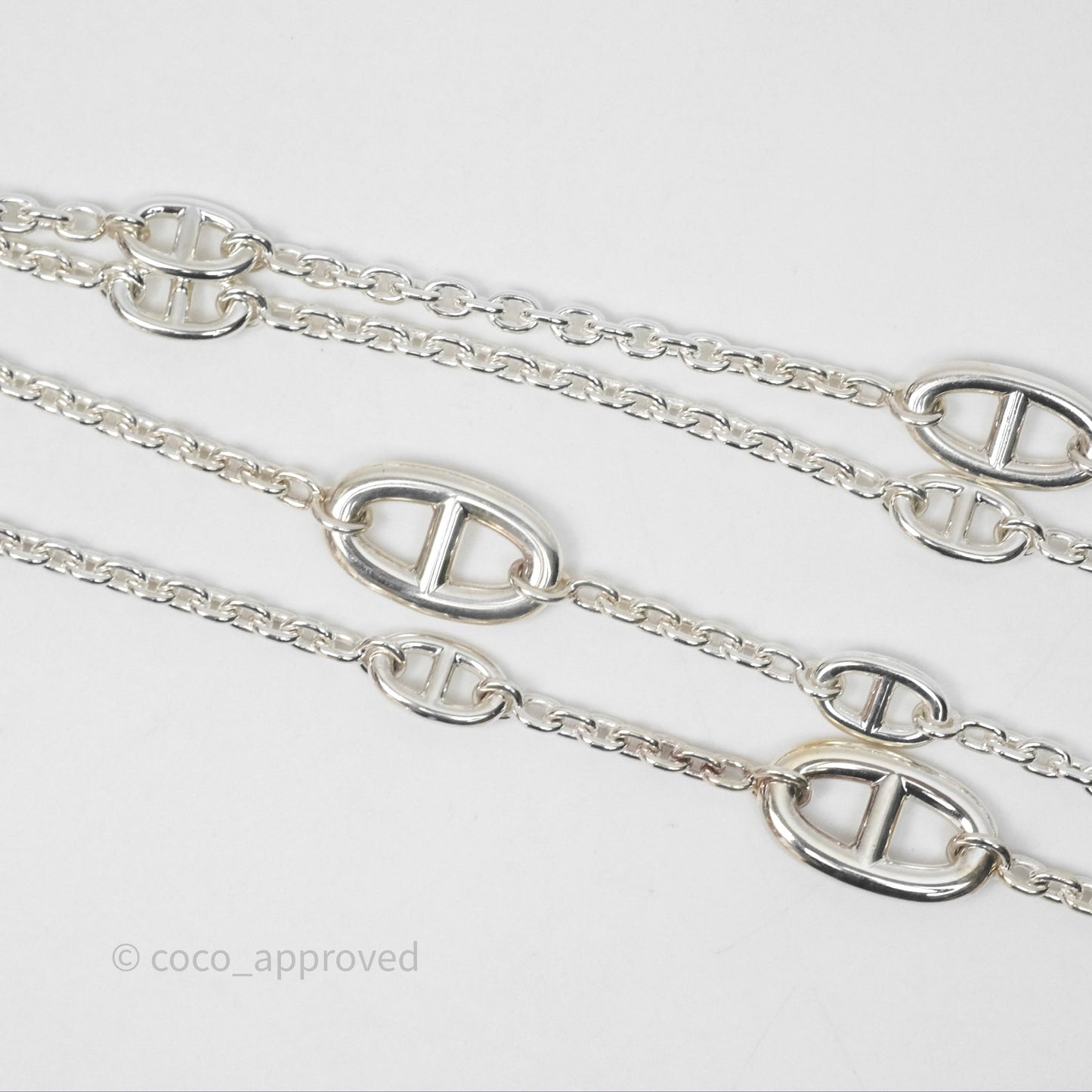 Hermès Farandole Long Necklace 160 in Sterling Silver