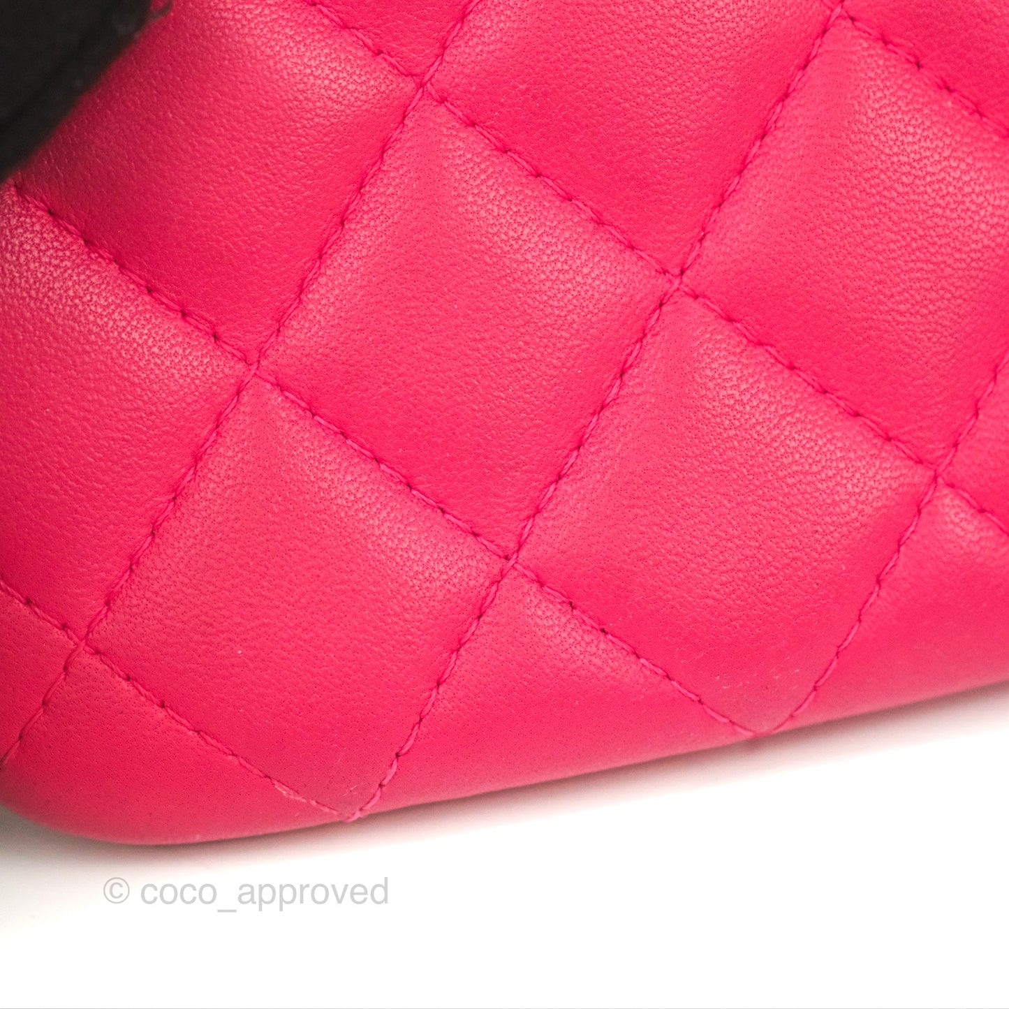 Chanel Quilted Mini O Case Pink Lambskin Silver Hardware
