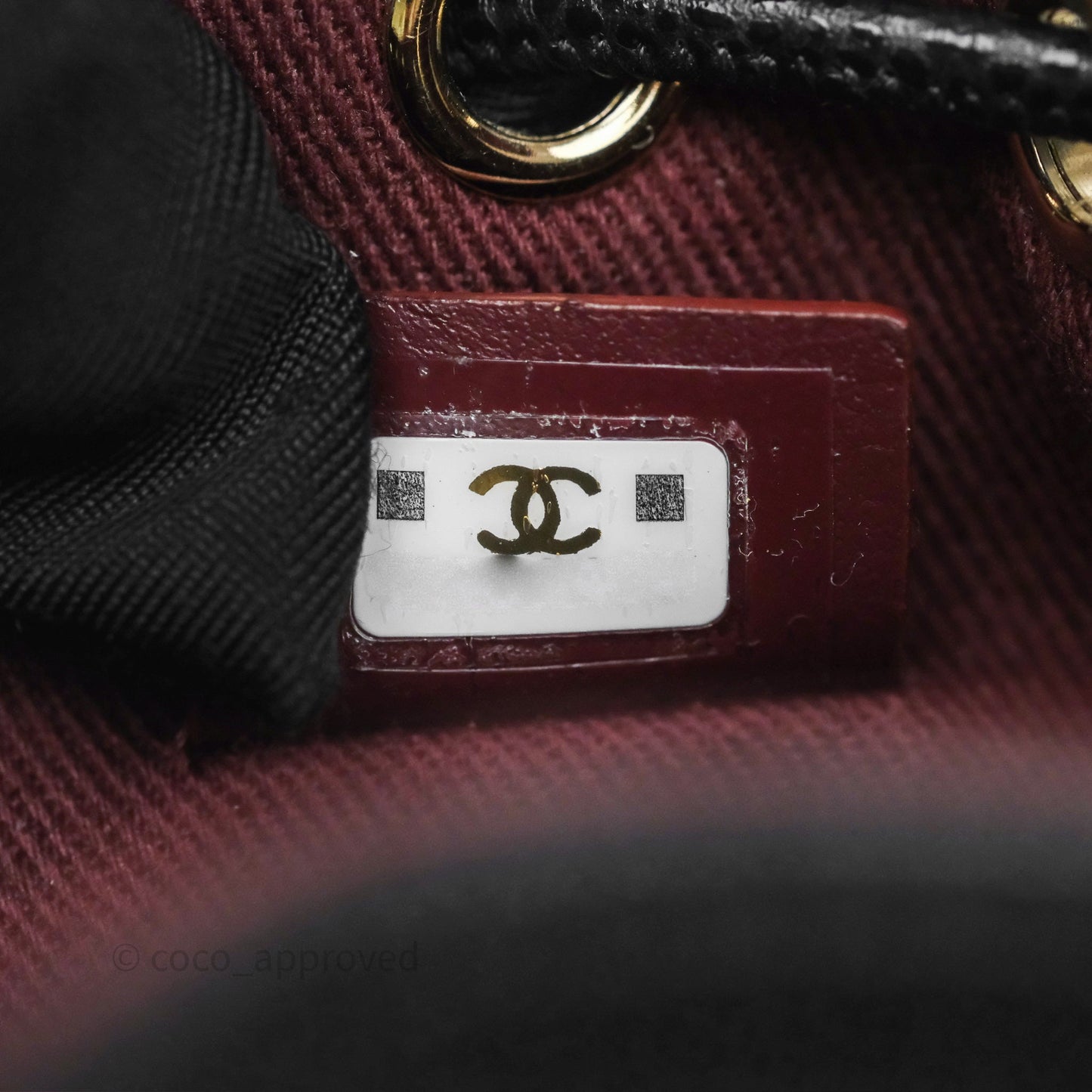 Chanel Mini Pocket Bucket Bag Black Caviar Gold Hardware