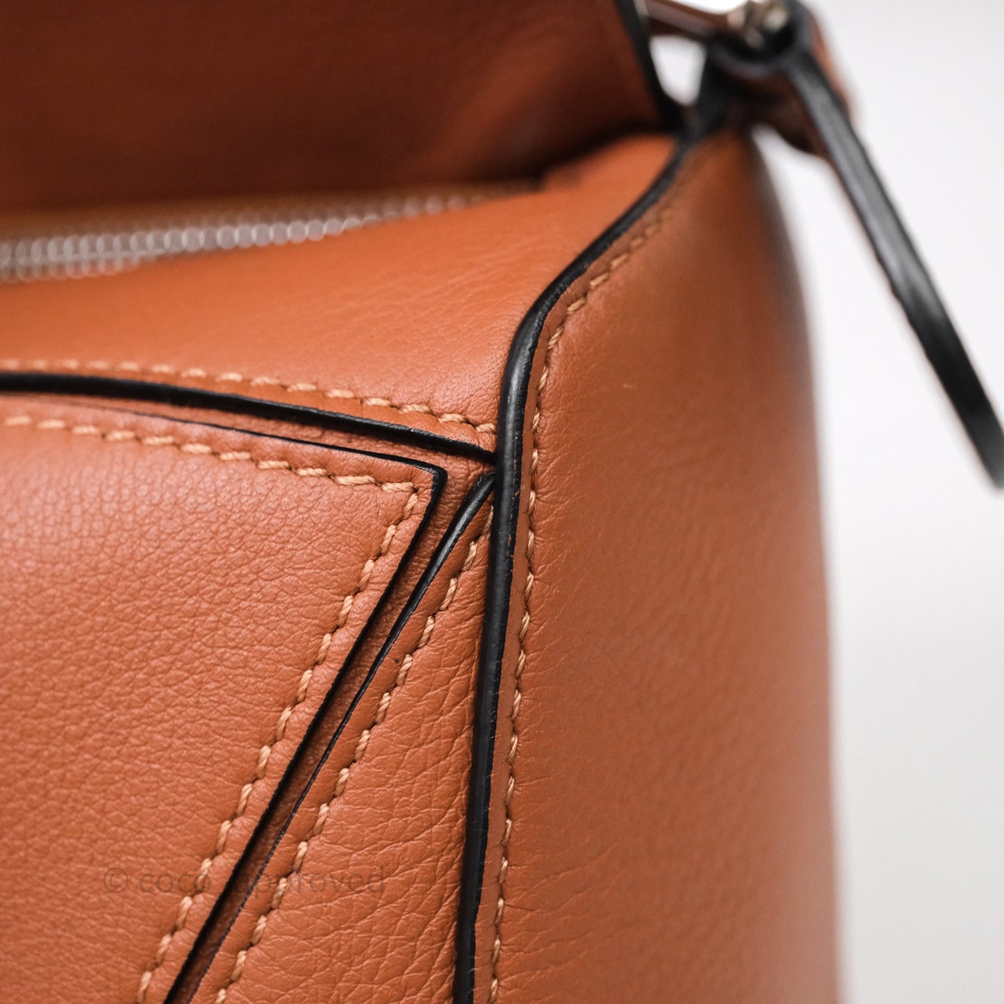 Loewe Small Puzzle Bag Tan Calfskin Gold Hardware