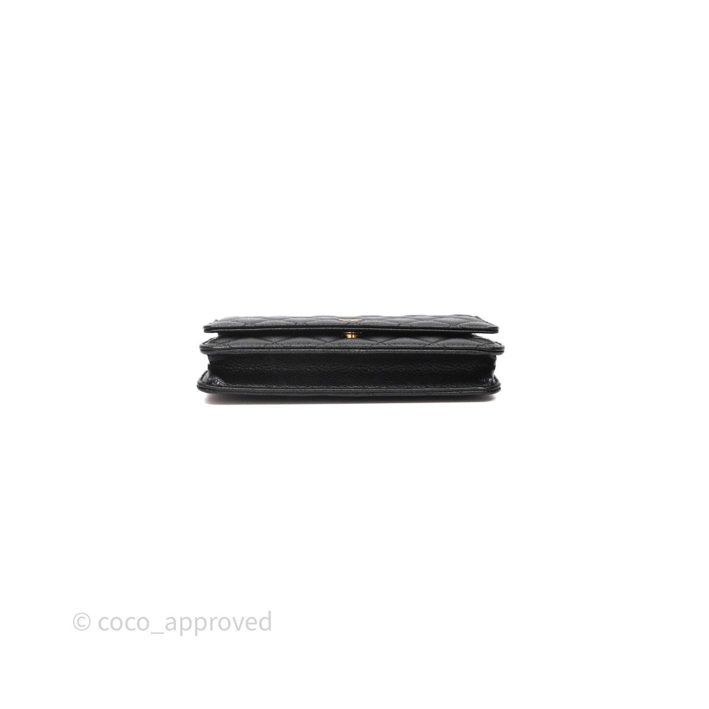 Chanel Quilted WOC Black Caviar Gold Hardware