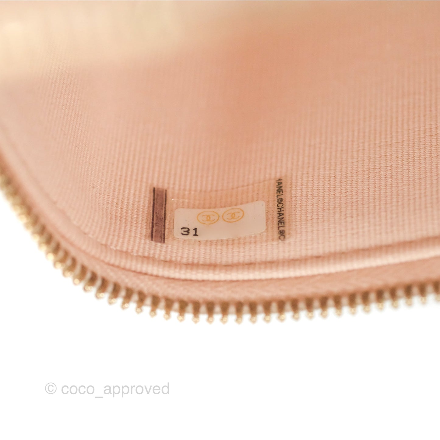 Chanel Mini Vanity With Chain Beige Pink Caviar Gold Hardware