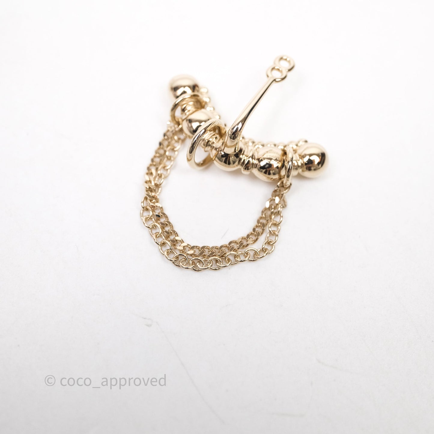 Chanel Crystal CC Drop Earrings Gold Tone 22C