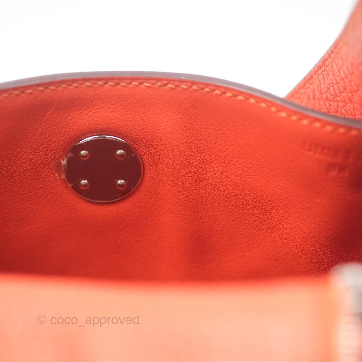 Hermès Mini Lindy 20 Orange Poppy 8V Clemence Palladium Hardware