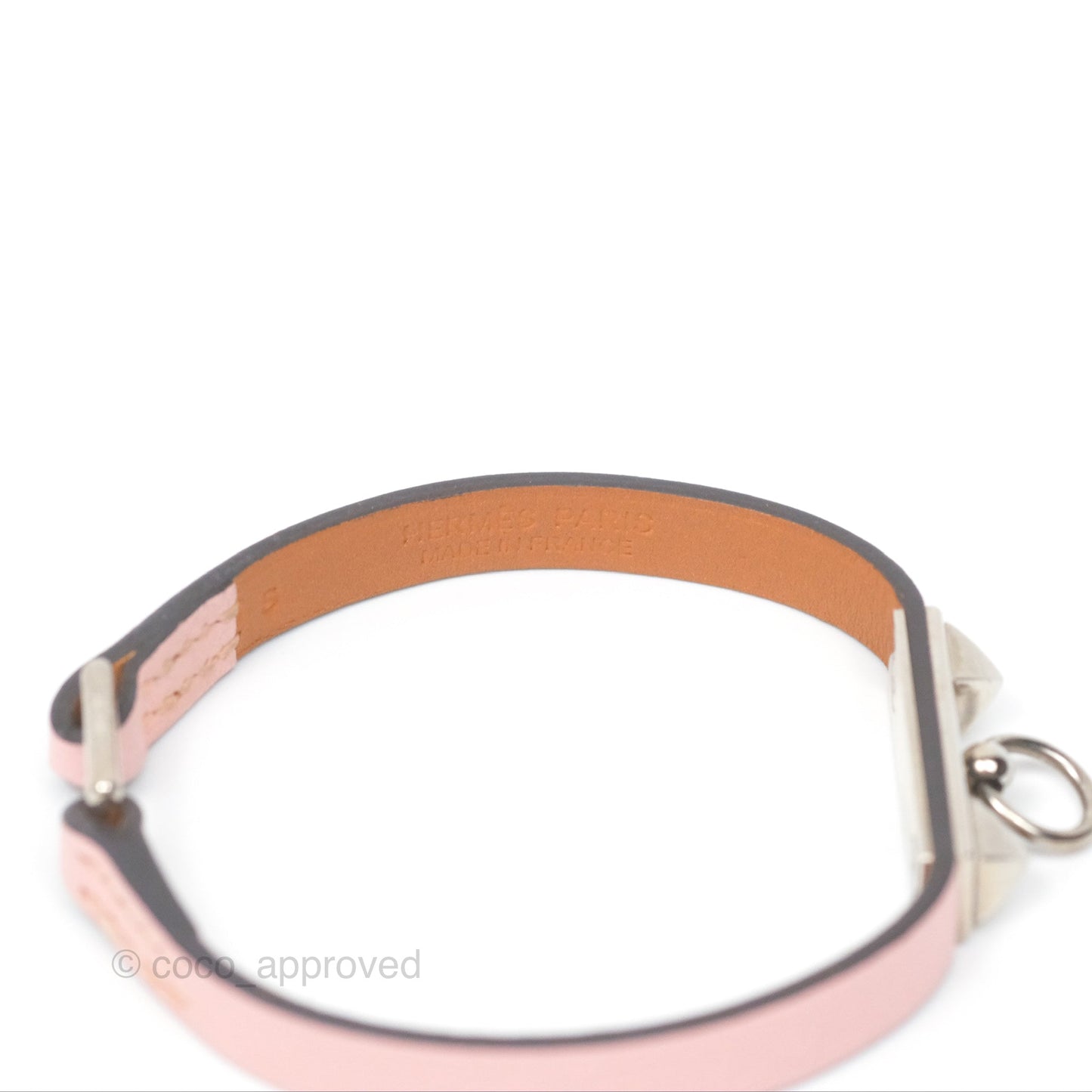 Hermès Rivale Mini Bracelet Rose Sakura Swift Palladium Hardware