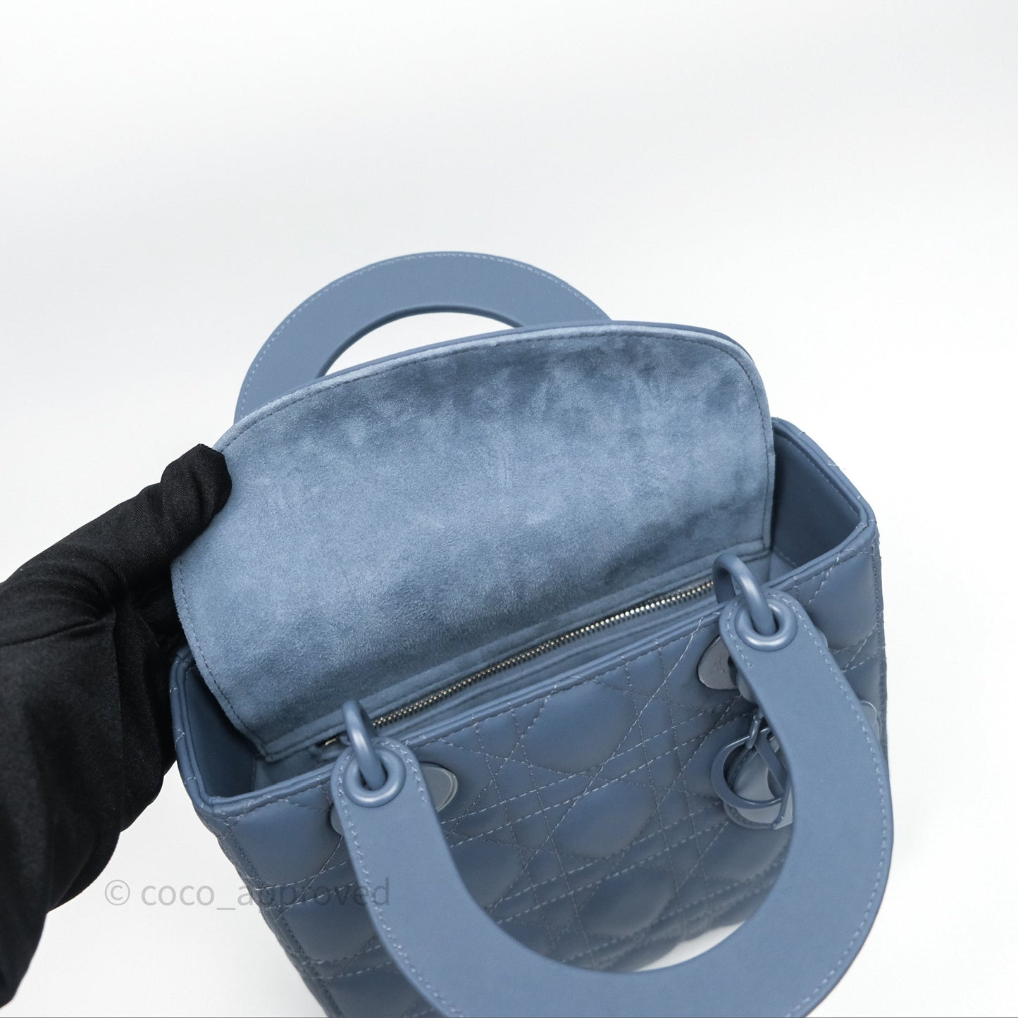 Christian Dior Small My ABCDior Lady Dior UltraMatte Calfskin Cannage Dark Blue