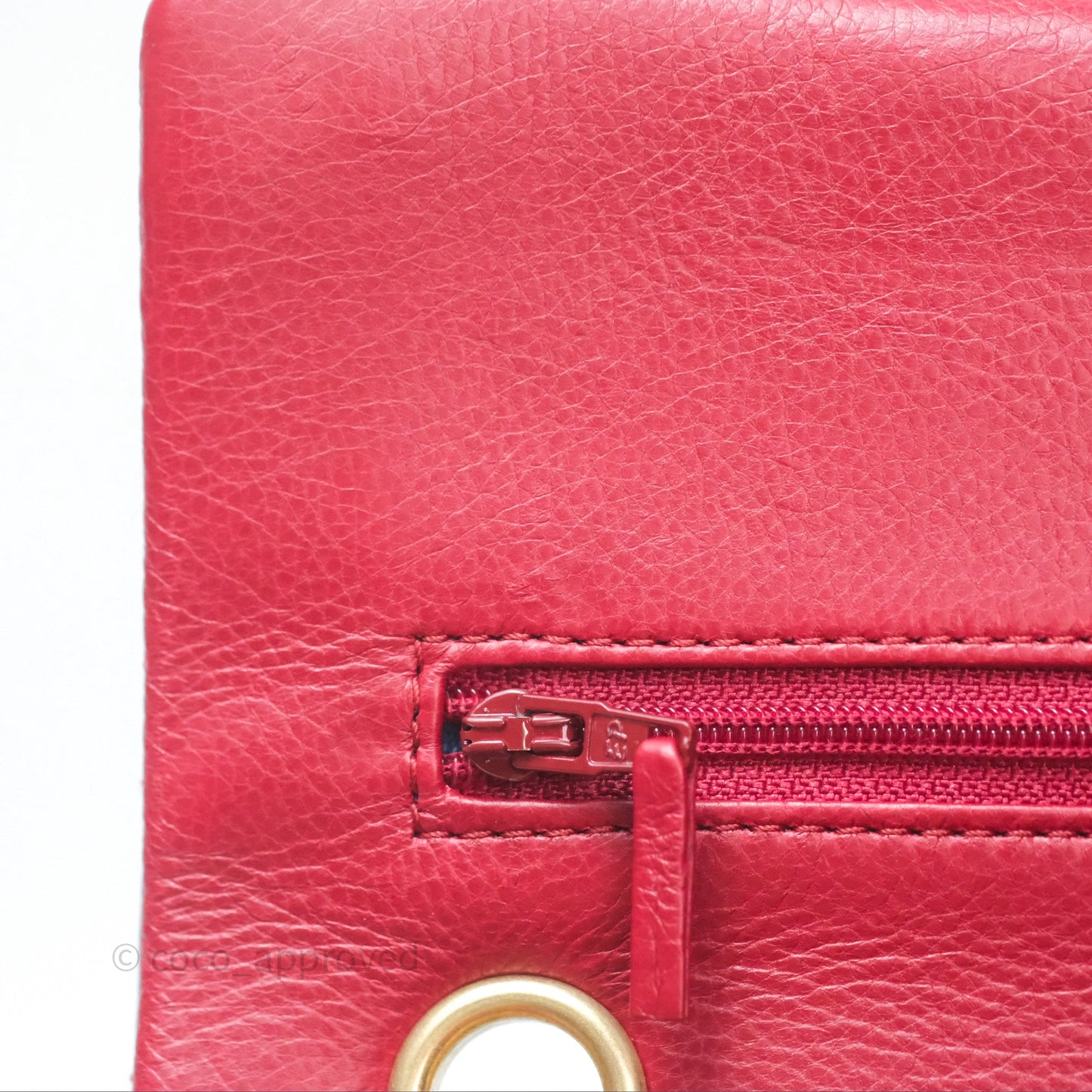 Chanel Reissue 225 Chevron Red Aged Calfskin Aged Gold Hardware